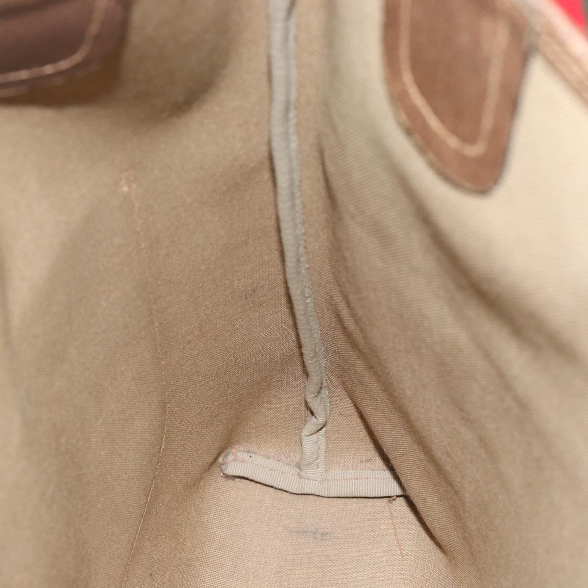 GUCCI GG Supreme Web Sherry Line Tote Bag PVC Beige 39 02 003 Auth 186038