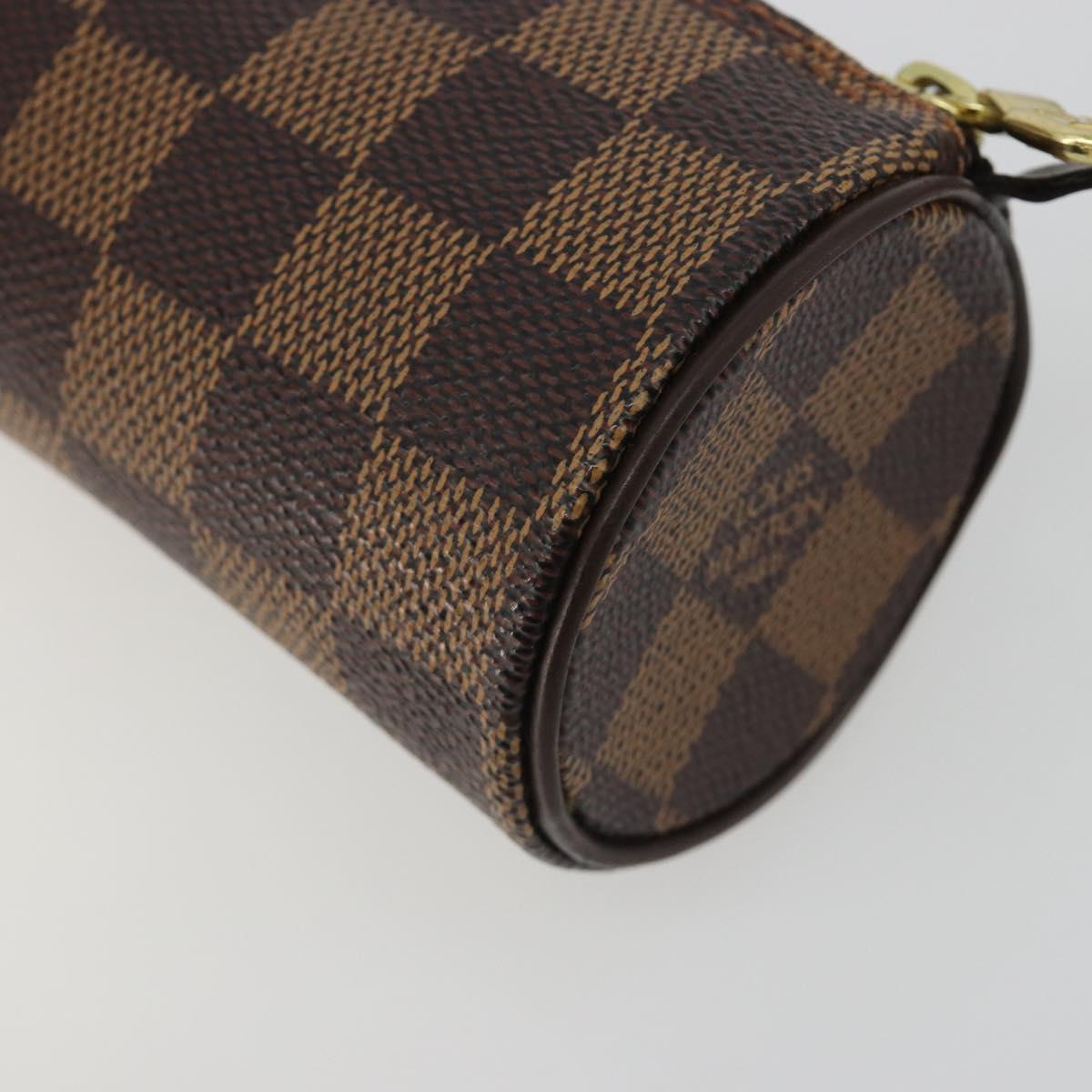 LOUIS VUITTON Damier Ebene Papillon Pouch LV Auth 186042A