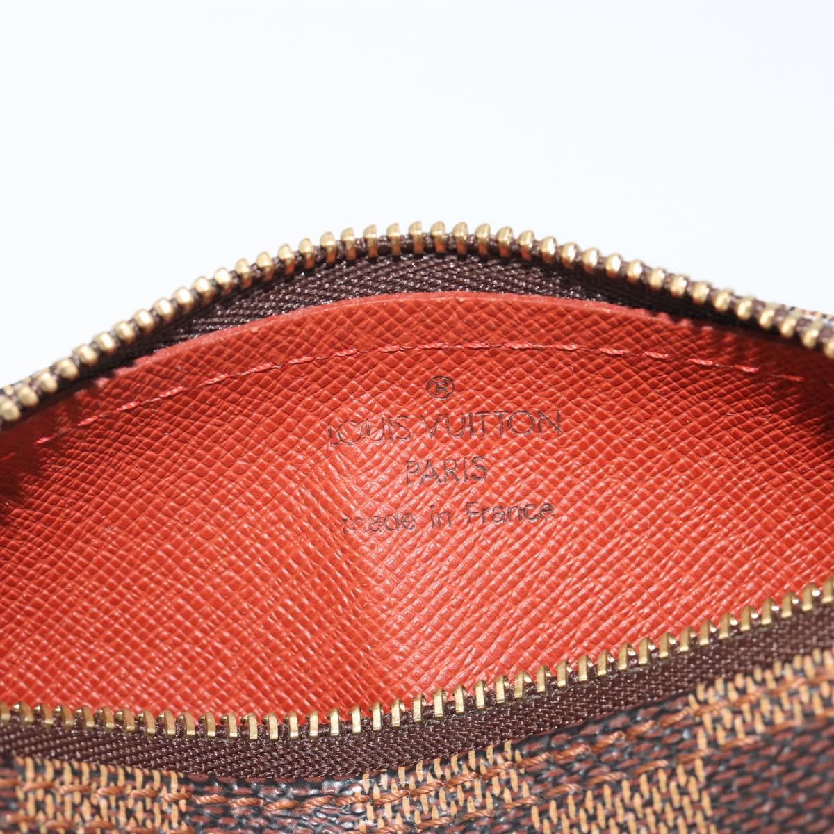 LOUIS VUITTON Damier Ebene Papillon Pouch LV Auth 186042A
