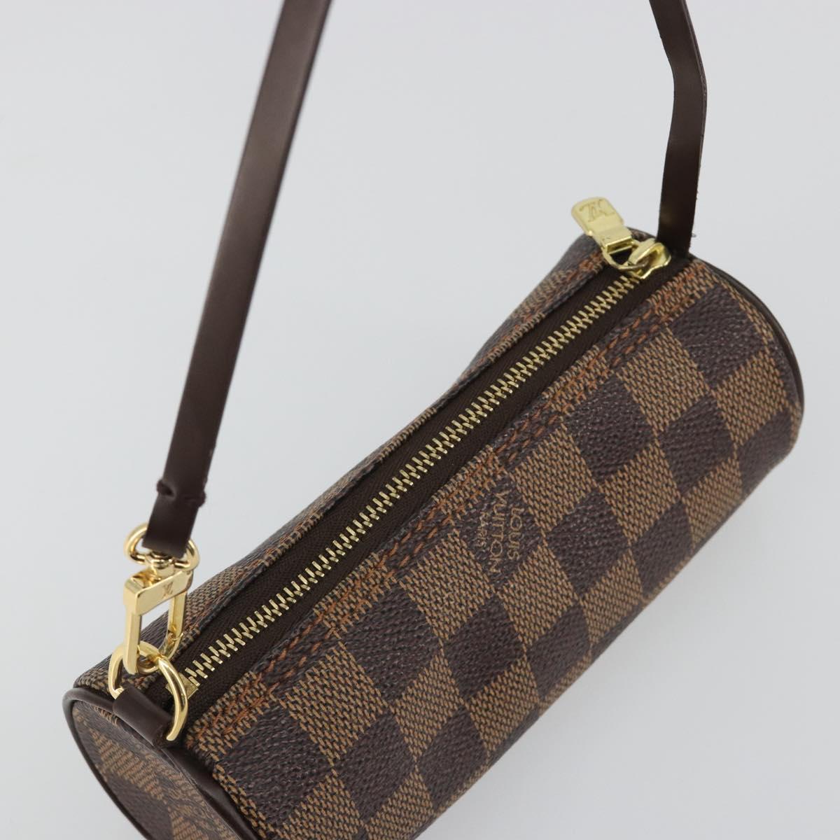 LOUIS VUITTON Damier Ebene Papillon Pouch LV Auth 186042A