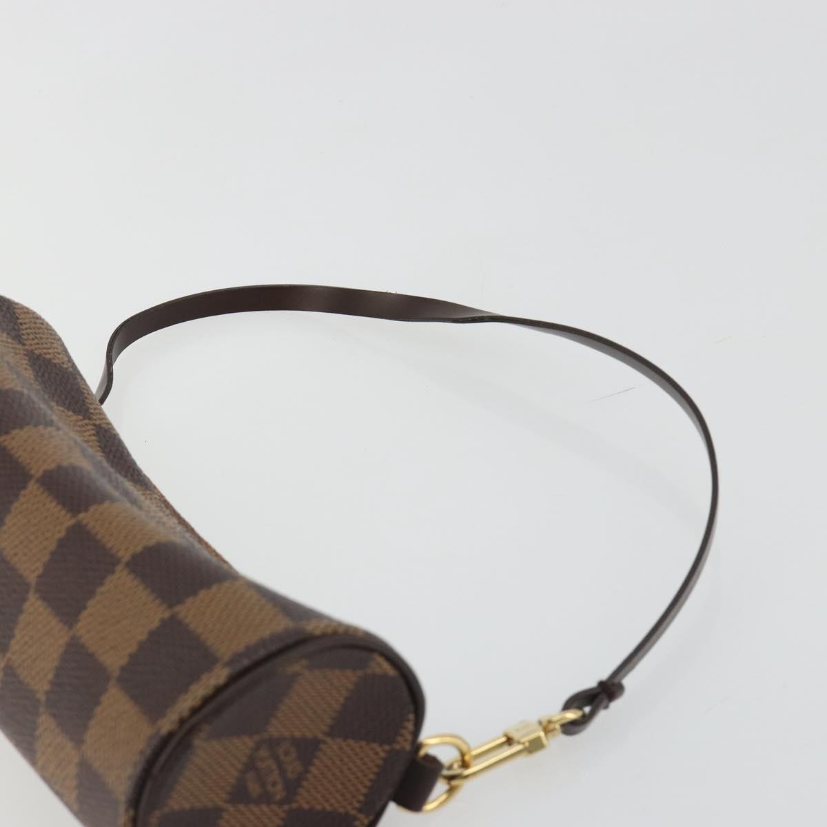 LOUIS VUITTON Damier Ebene Papillon Pouch LV Auth 186042A