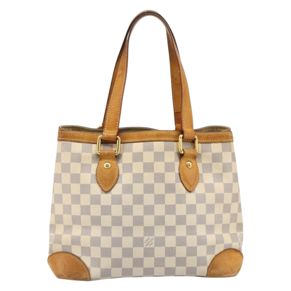 LOUIS VUITTON Damier Azur Hampstead PM Tote Bag N51207 LV Auth 186045