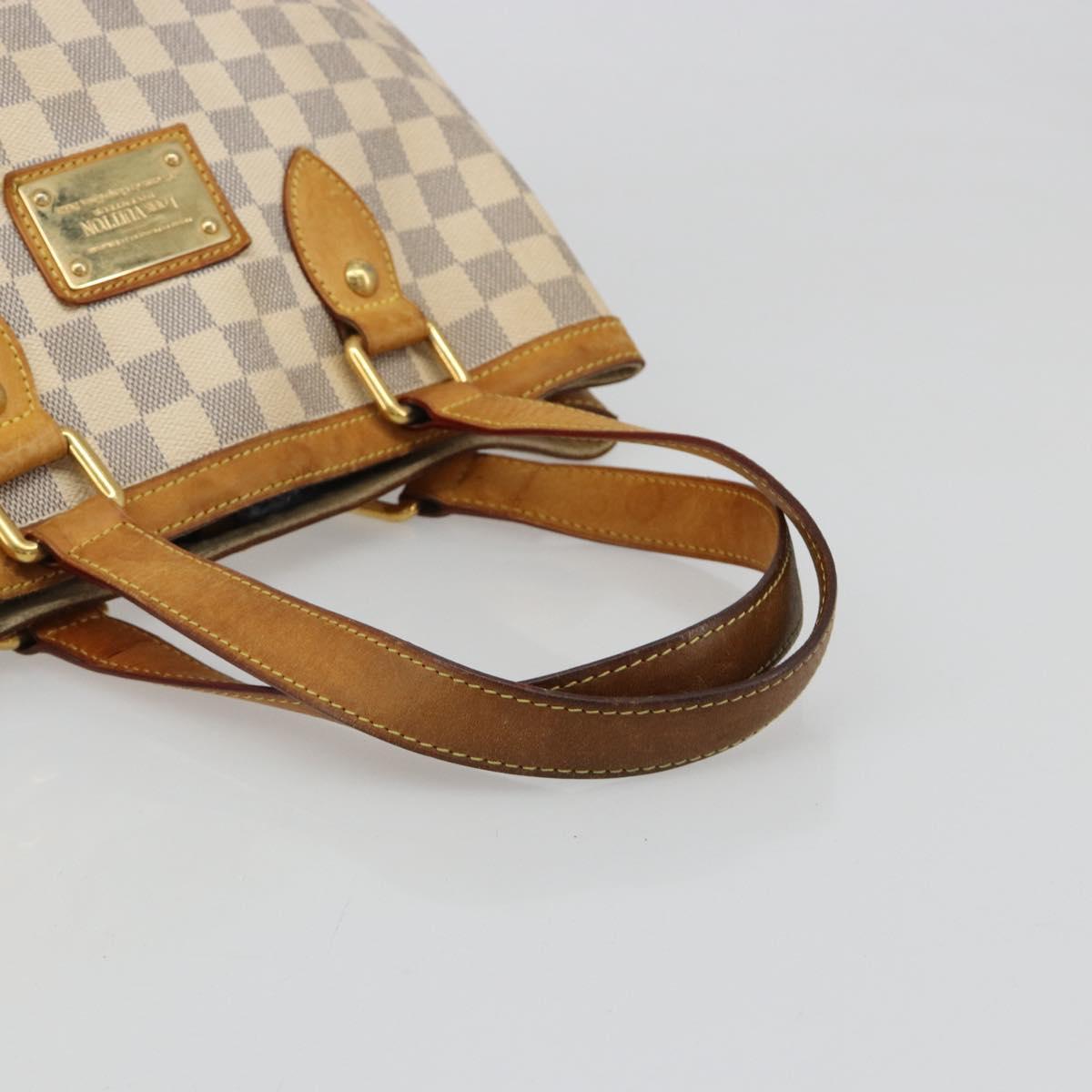 LOUIS VUITTON Damier Azur Hampstead PM Tote Bag N51207 LV Auth 186045