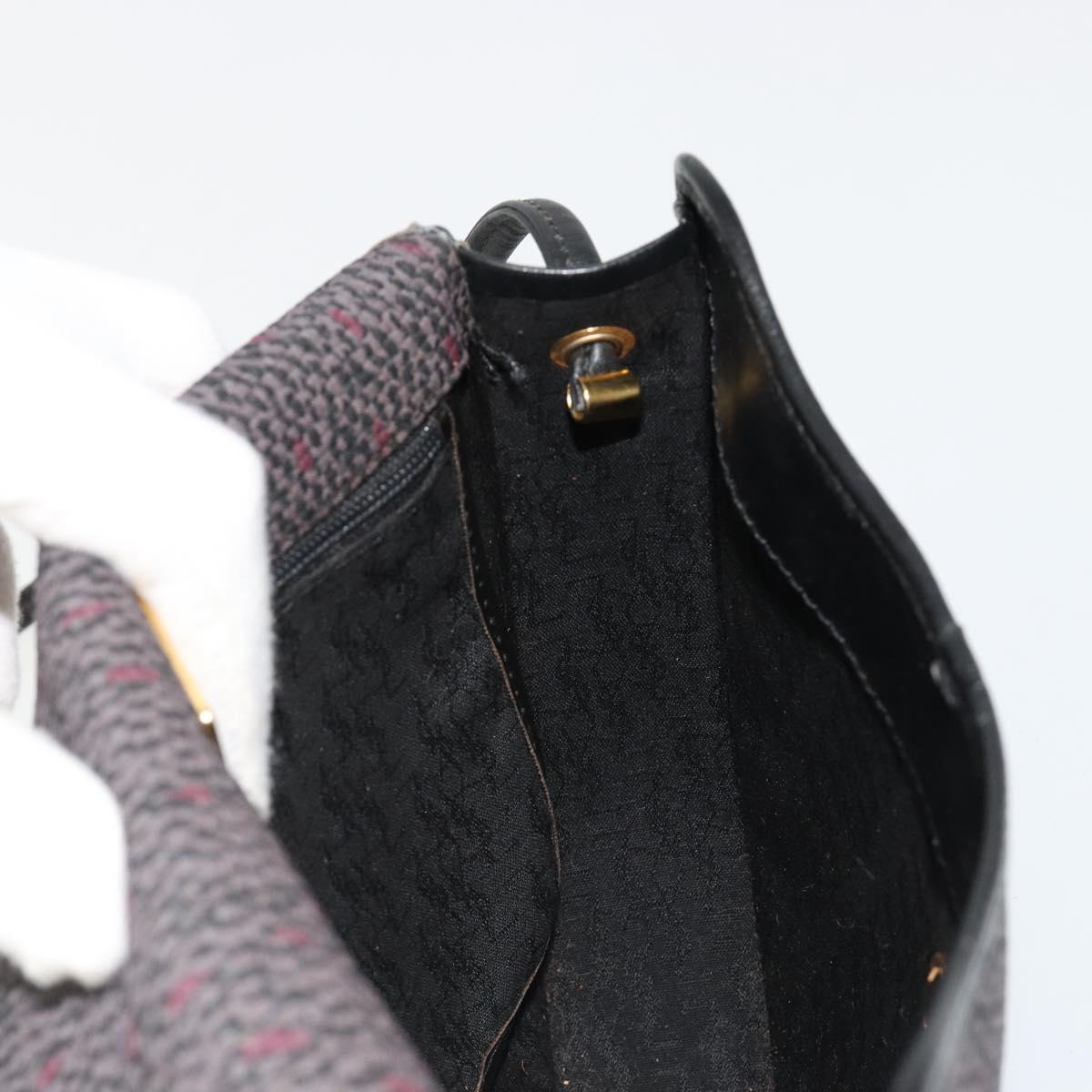 SAINT LAURENT Shoulder Bag PVC Canvas Purple Gold Auth 186047A