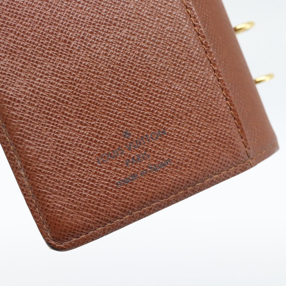 LOUIS VUITTON Monogram Agenda PM Day Planner Cover R20005 LV Auth 186064A