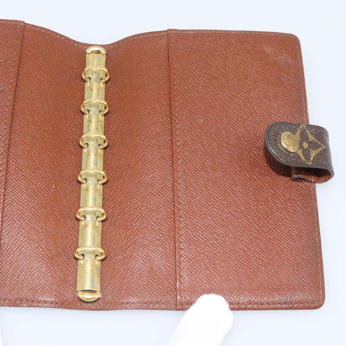 LOUIS VUITTON Monogram Agenda PM Day Planner Cover R20005 LV Auth 186064A