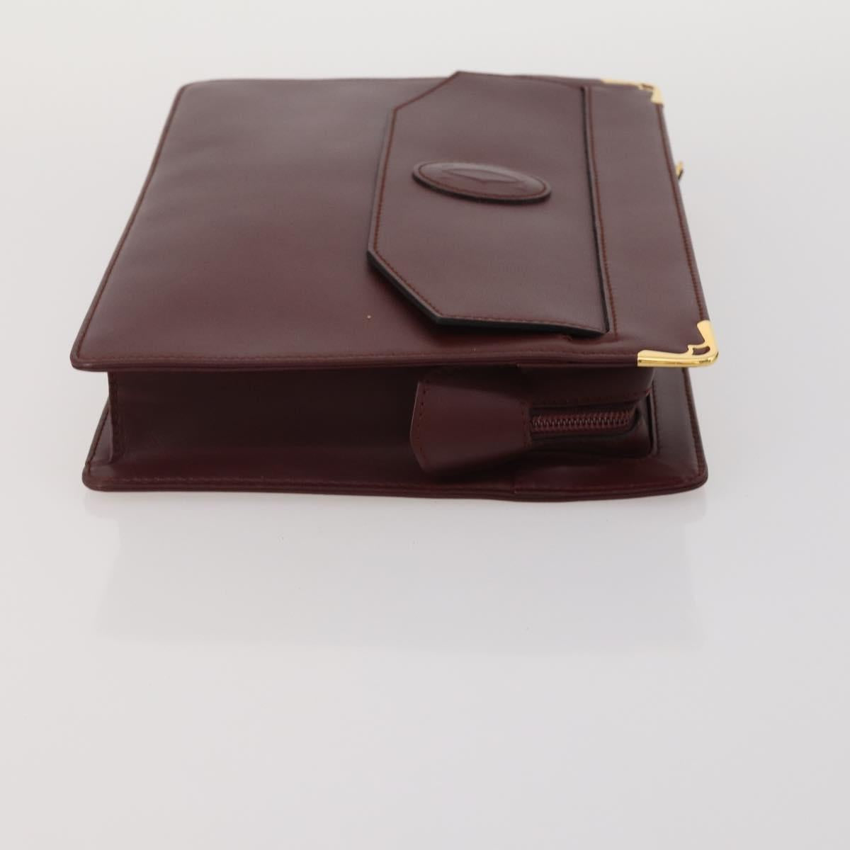 Burberrys Burberry Cartier Bag PVC Leather 4 Set Brown Bordeaux Auth 186068