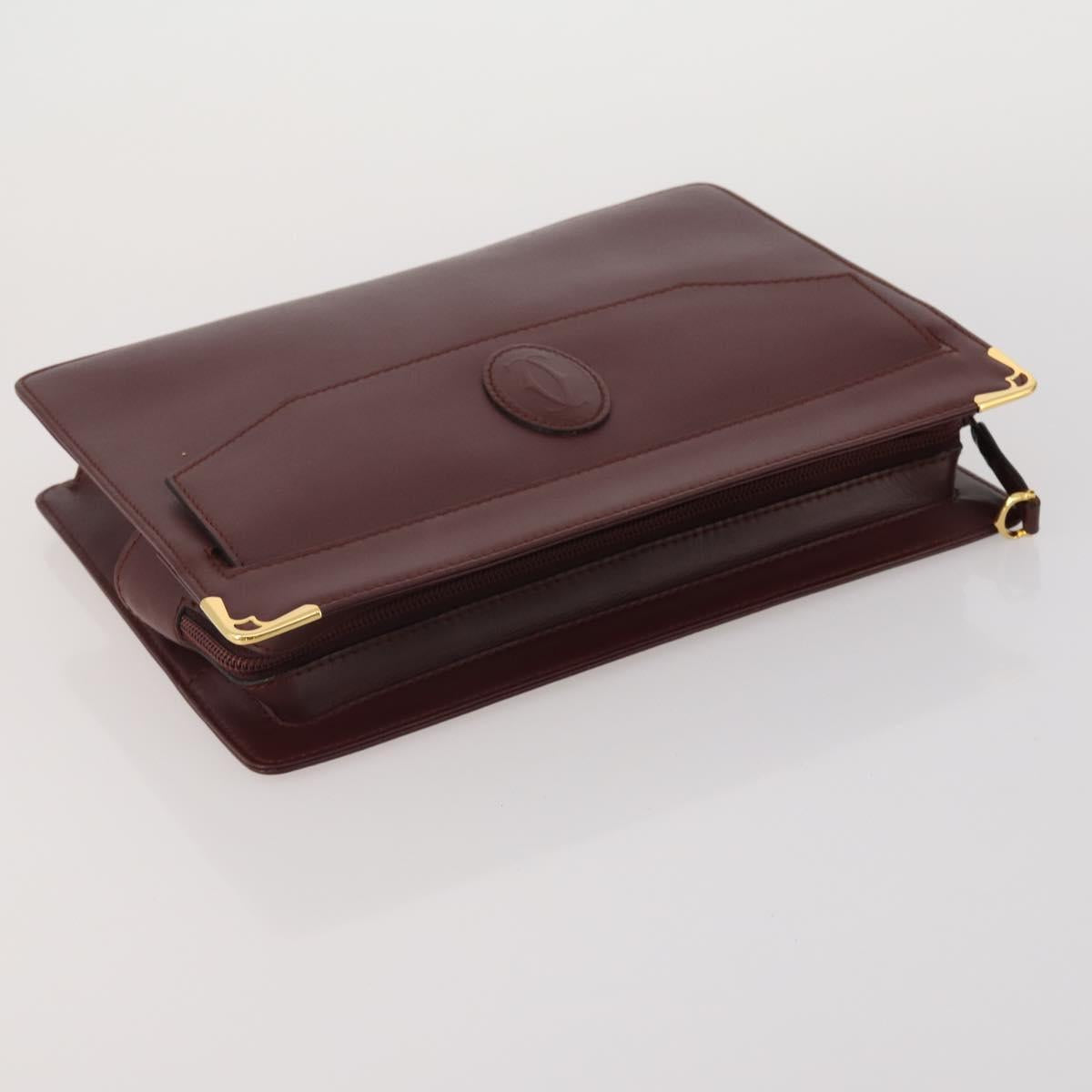 Burberrys Burberry Cartier Bag PVC Leather 4 Set Brown Bordeaux Auth 186068