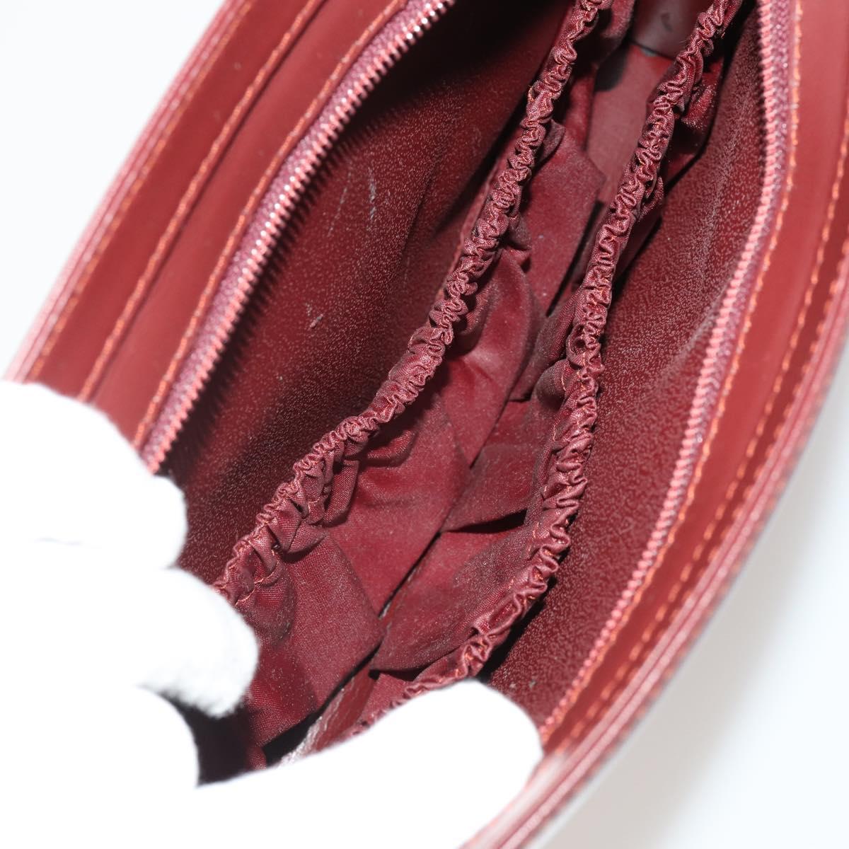Burberrys Burberry Cartier Bag PVC Leather 4 Set Brown Bordeaux Auth 186068