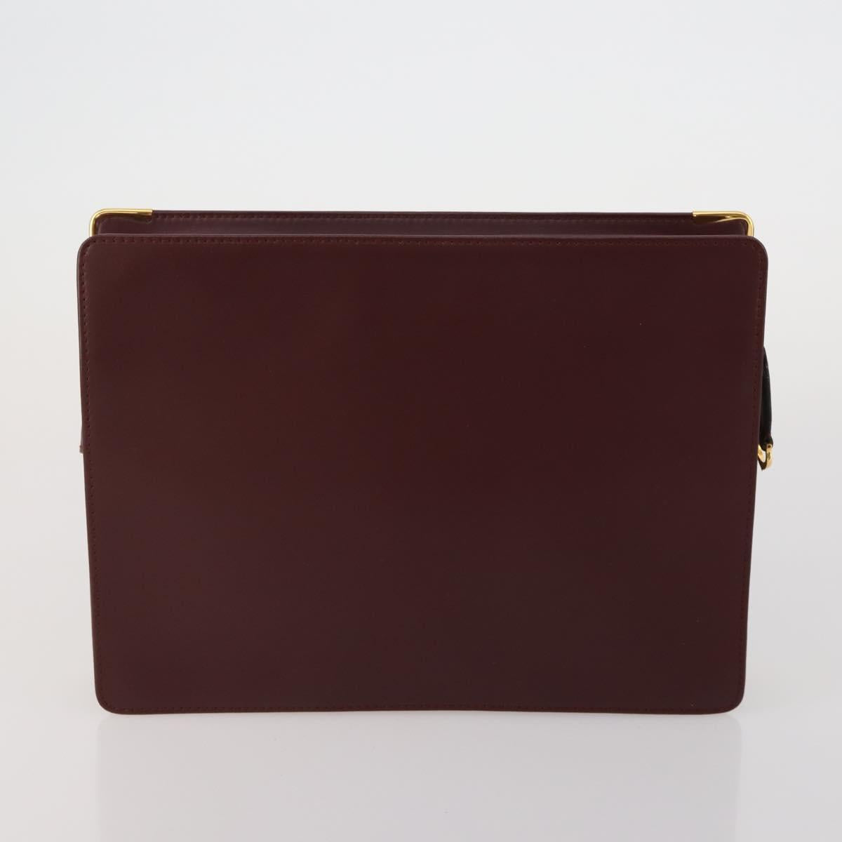 Burberrys Burberry Cartier Bag PVC Leather 4 Set Brown Bordeaux Auth 186068