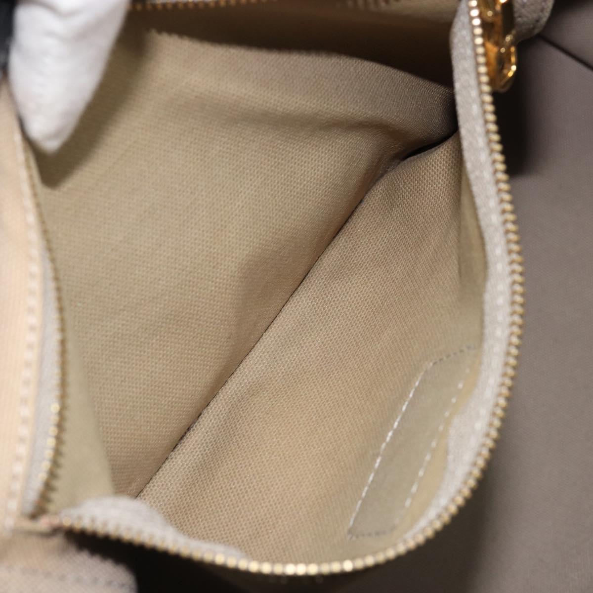 LOEWE Anagram Amazona 36 Hand Bag PVC Black Gold Auth 186081A