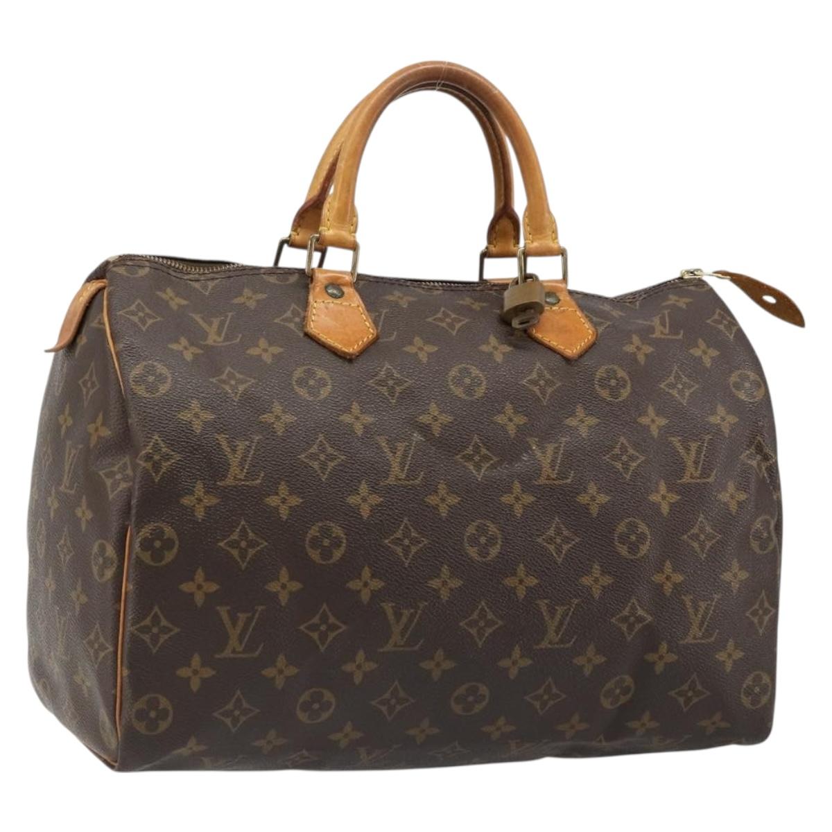 LOUIS VUITTON Monogram Speedy 35 Hand Bag M41524 LV Auth 186099A