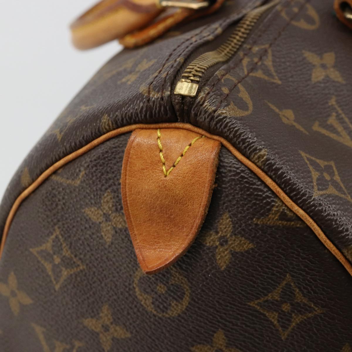 LOUIS VUITTON Monogram Speedy 35 Hand Bag M41524 LV Auth 186099A