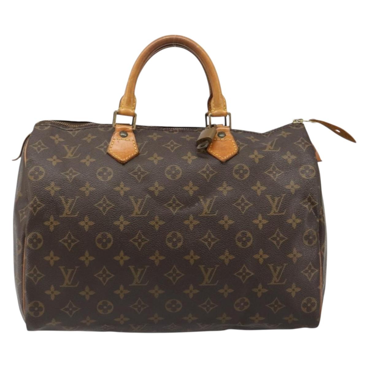 LOUIS VUITTON Monogram Speedy 35 Hand Bag M41524 LV Auth 186099A