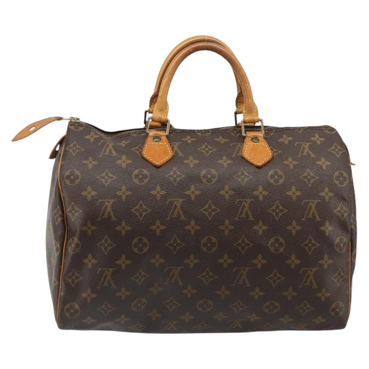 LOUIS VUITTON Monogram Speedy 35 Hand Bag M41524 LV Auth 186099A