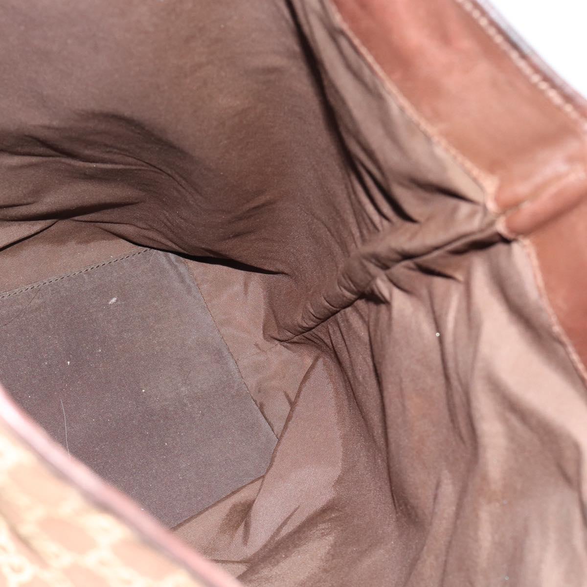 GUCCI GG Canvas Tote Bag Brown Gold 002 1097 Auth 186104
