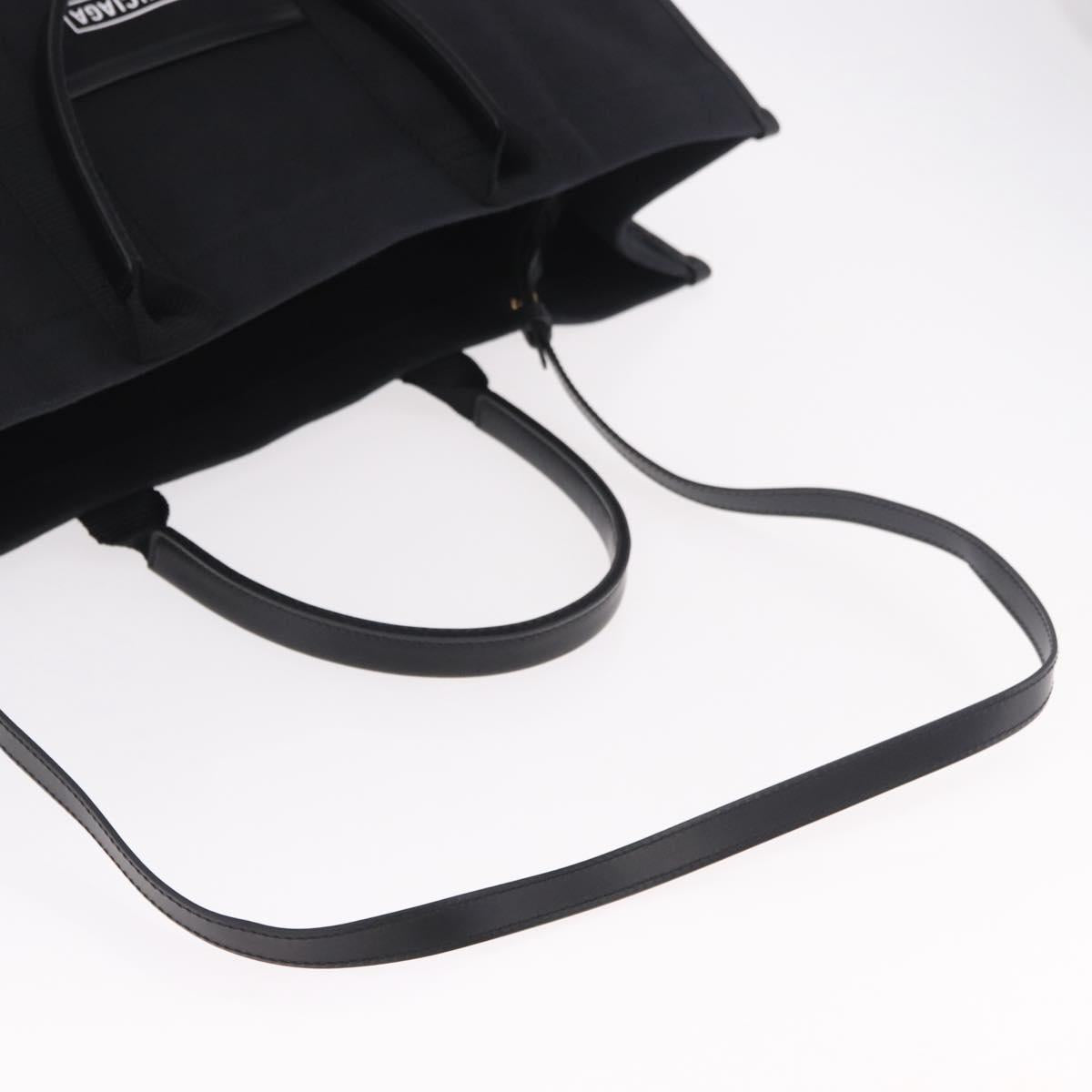 BALENCIAGA Hand Bag Canvas 2way Black Gold 671403 Auth 186106M