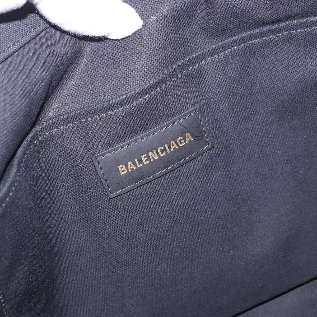 BALENCIAGA Hand Bag Canvas 2way Black Gold 671403 Auth 186106M