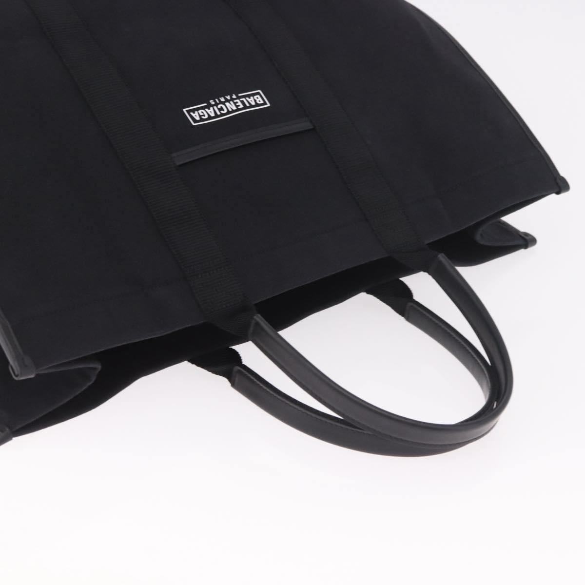BALENCIAGA Hand Bag Canvas 2way Black Gold 671403 Auth 186106M