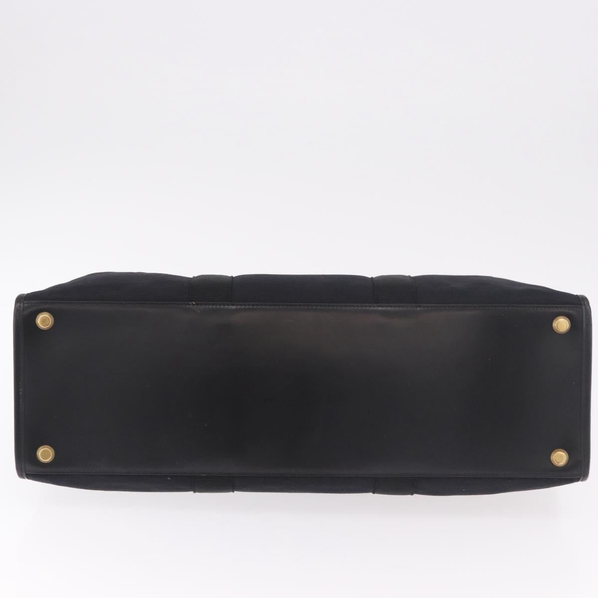 BALENCIAGA Hand Bag Canvas 2way Black Gold 671403 Auth 186106M