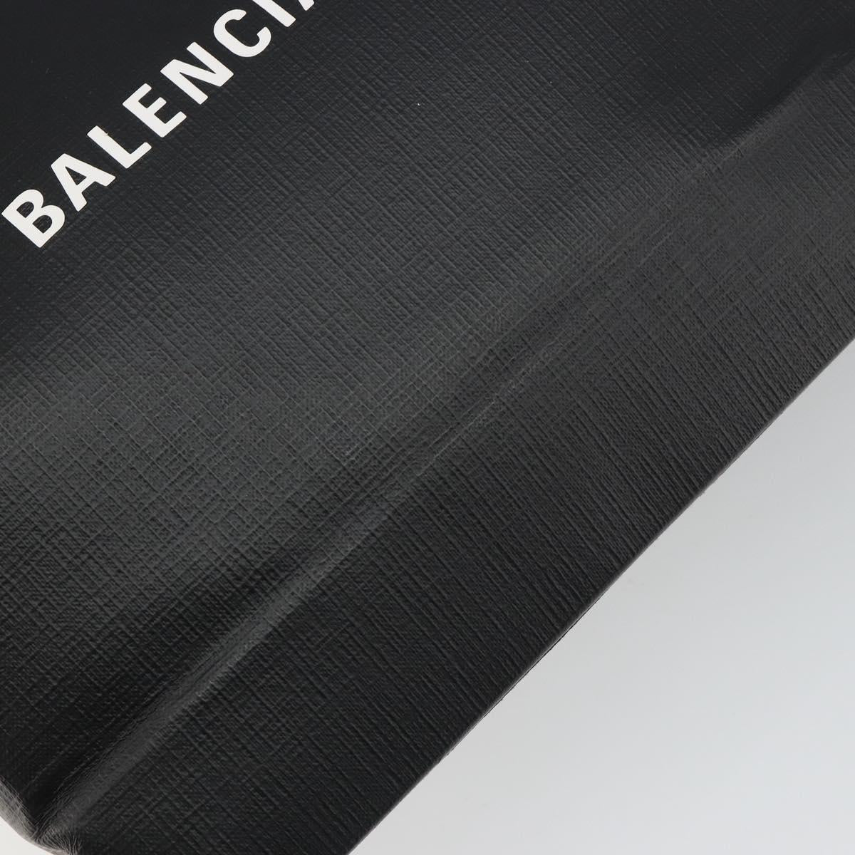 BALENCIAGA Hand Bag Leather 2way Black Silver 597860 Auth 186114A