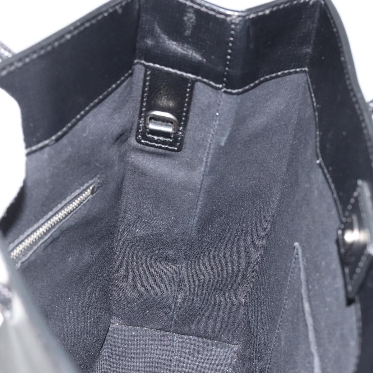BALENCIAGA Hand Bag Leather 2way Black Silver 597860 Auth 186114A