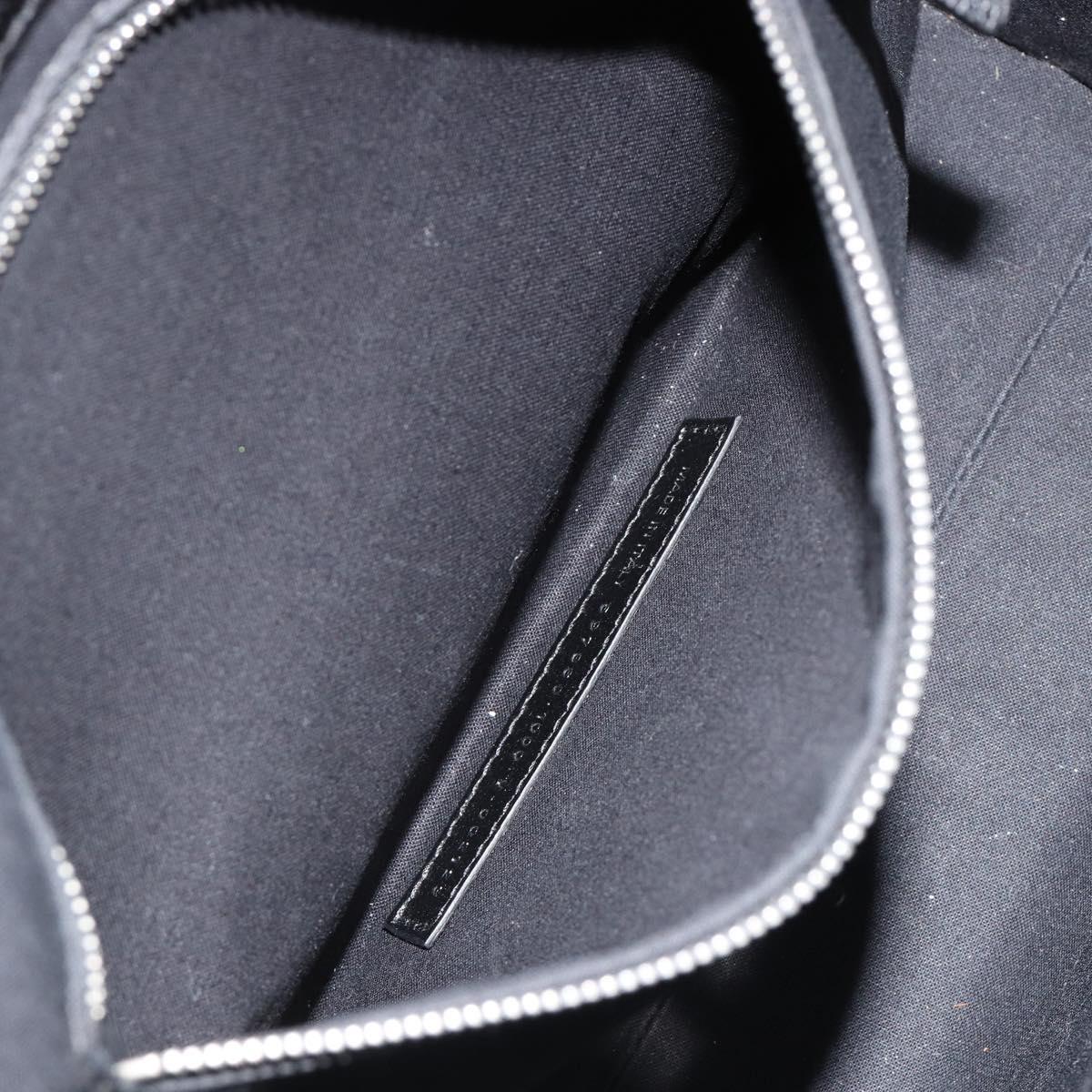 BALENCIAGA Hand Bag Leather 2way Black Silver 597860 Auth 186114A
