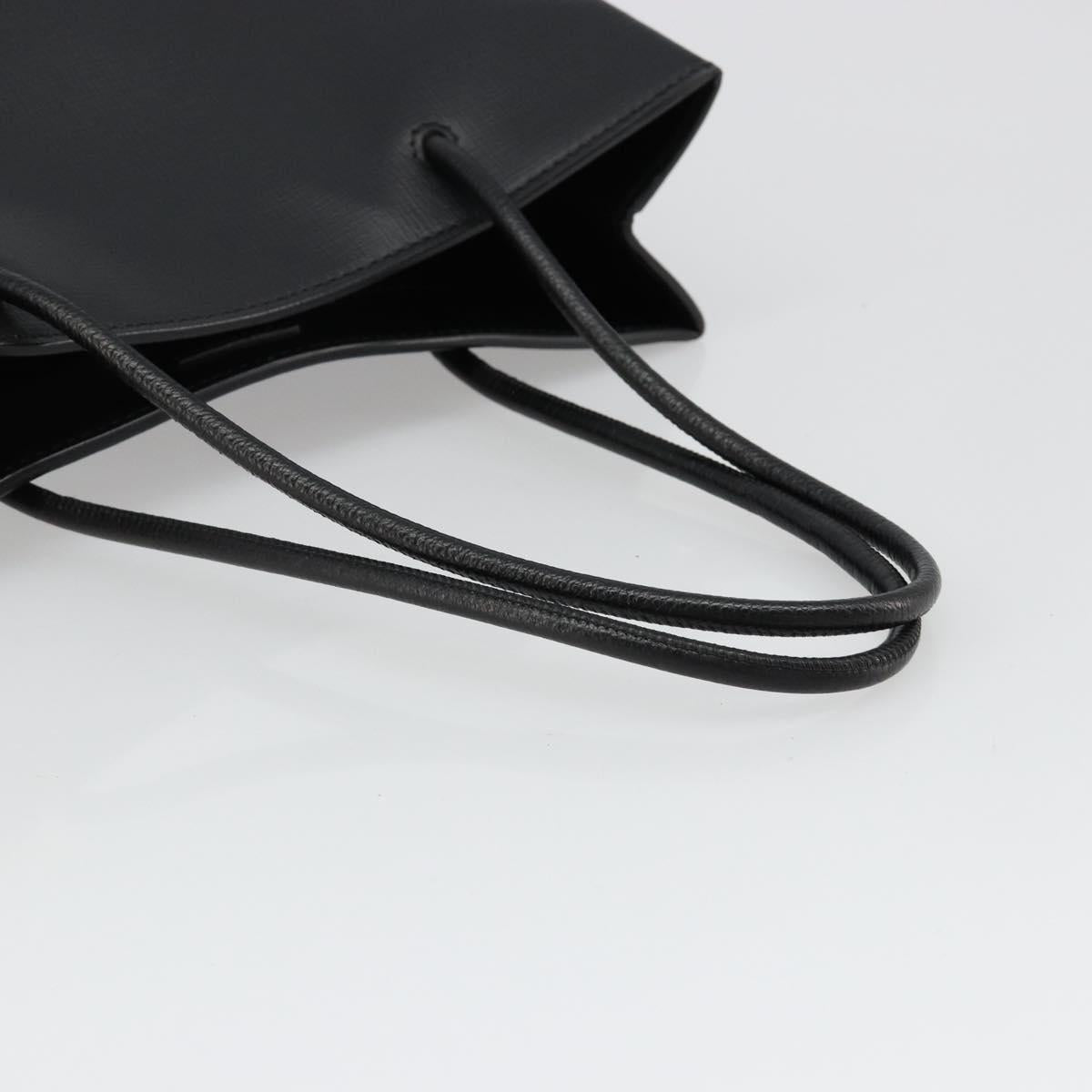 BALENCIAGA Hand Bag Leather 2way Black Silver 597860 Auth 186114A