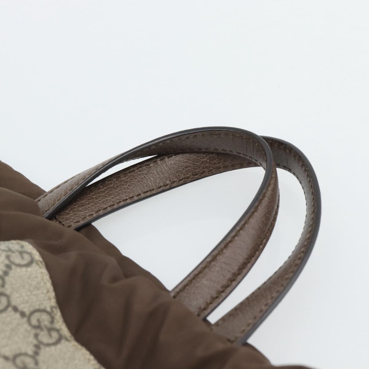 GUCCI GG Supreme Backpack PVC 2way Beige 473872 Auth 186117M