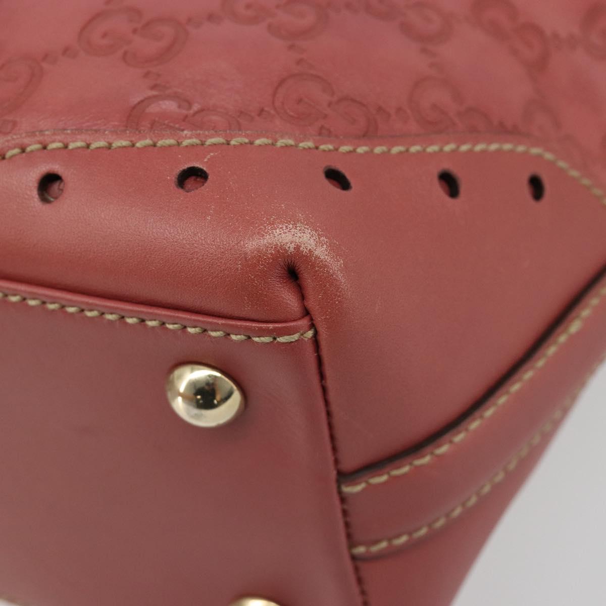 GUCCI GG Canvas Guccissima Tote Bag Leather Pink Gold 145994 Auth 186120A