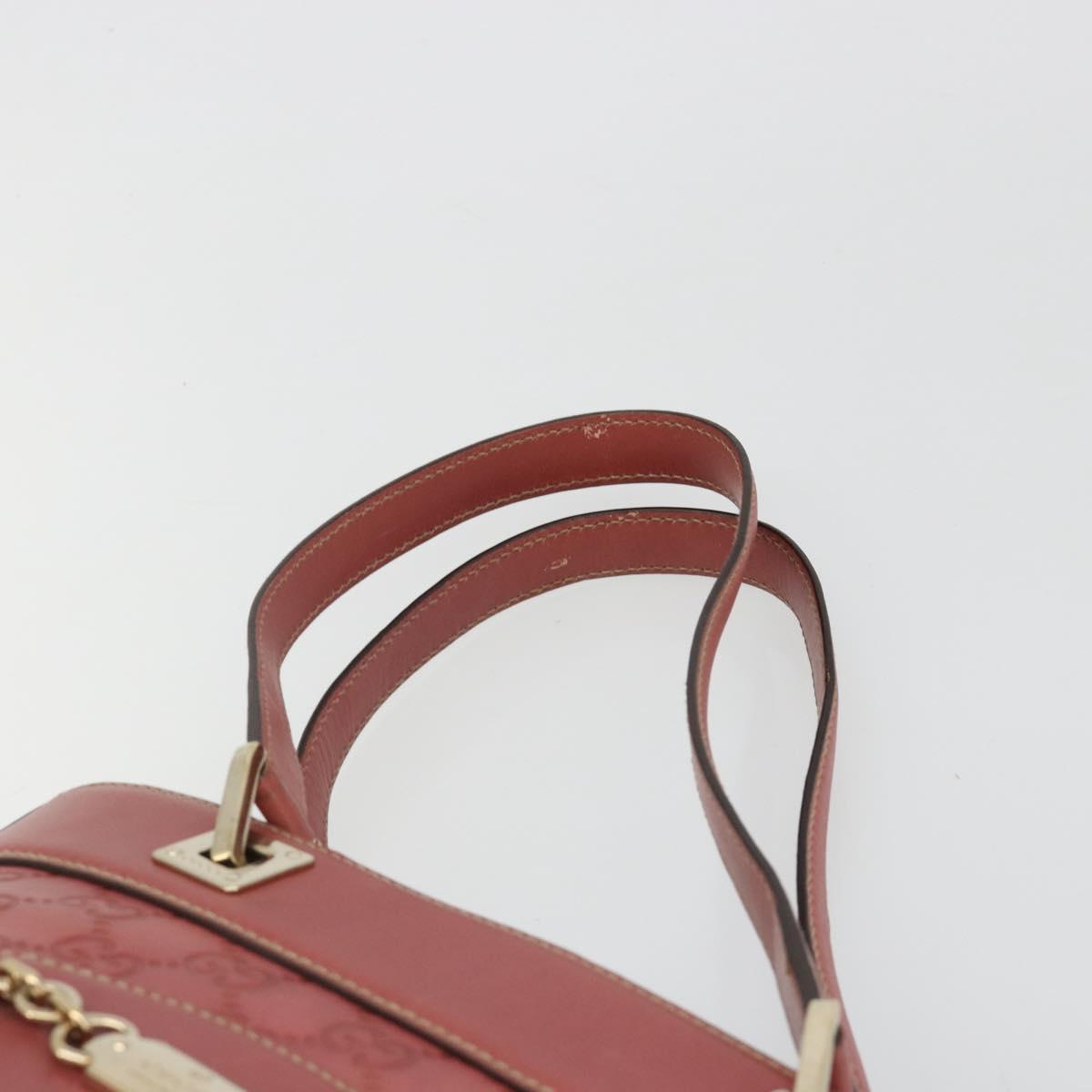 GUCCI GG Canvas Guccissima Tote Bag Leather Pink Gold 145994 Auth 186120A