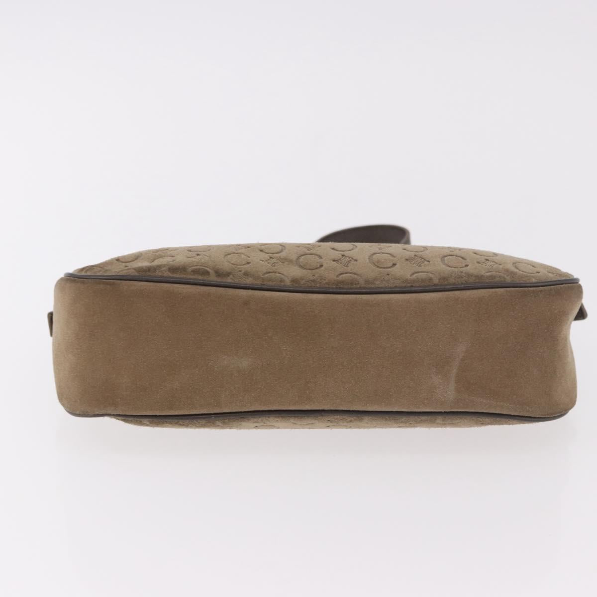 CELINE C Macadam Canvas Accessory Pouch Gray Silver Auth 186124A