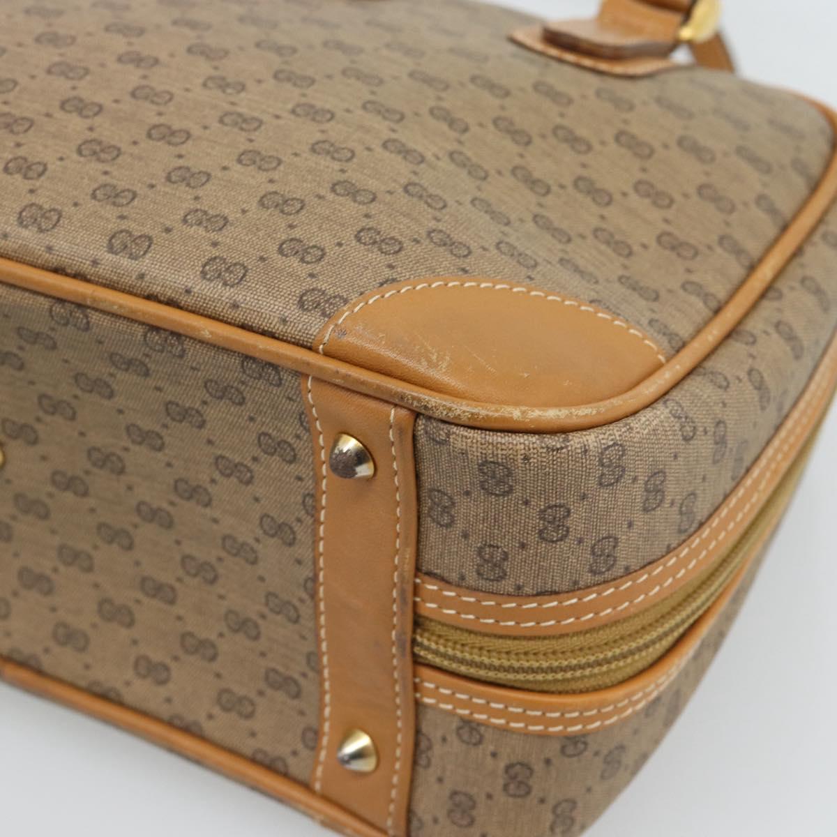 GUCCI Micro GG Supreme Hand Bag PVC Beige Gold 000 39 0030 Auth 186126
