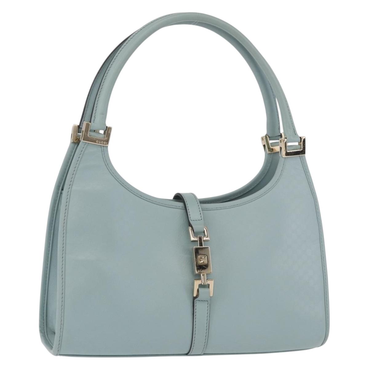GUCCI Micro Guccissima Jackie Bag Gold Light Blue 002 1068 2404 Auth 186130V