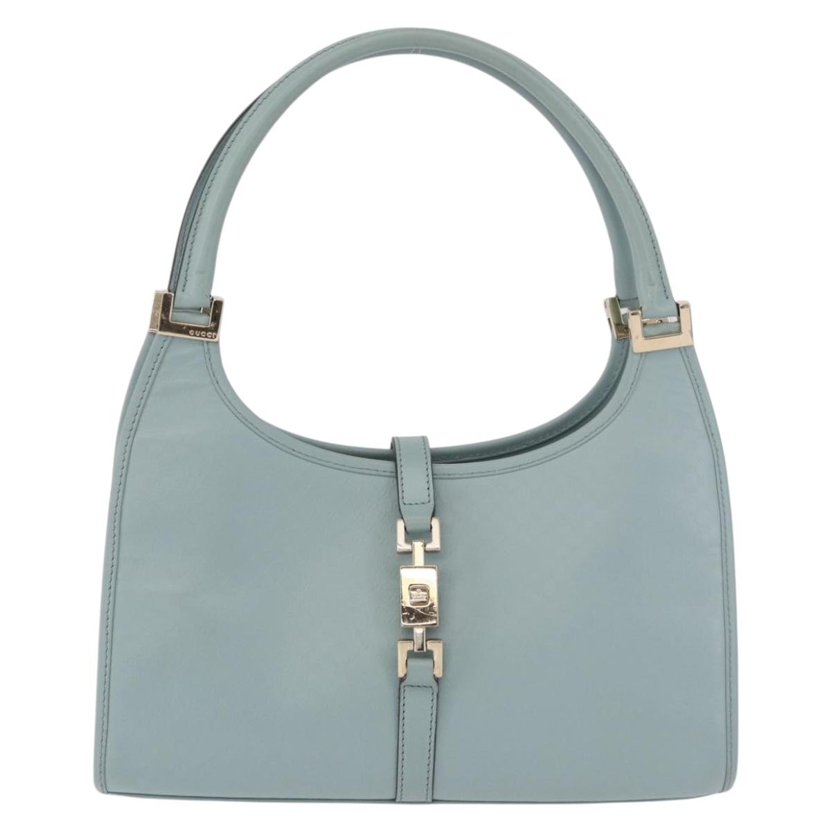 GUCCI Micro Guccissima Jackie Bag Gold Light Blue 002 1068 2404 Auth 186130V
