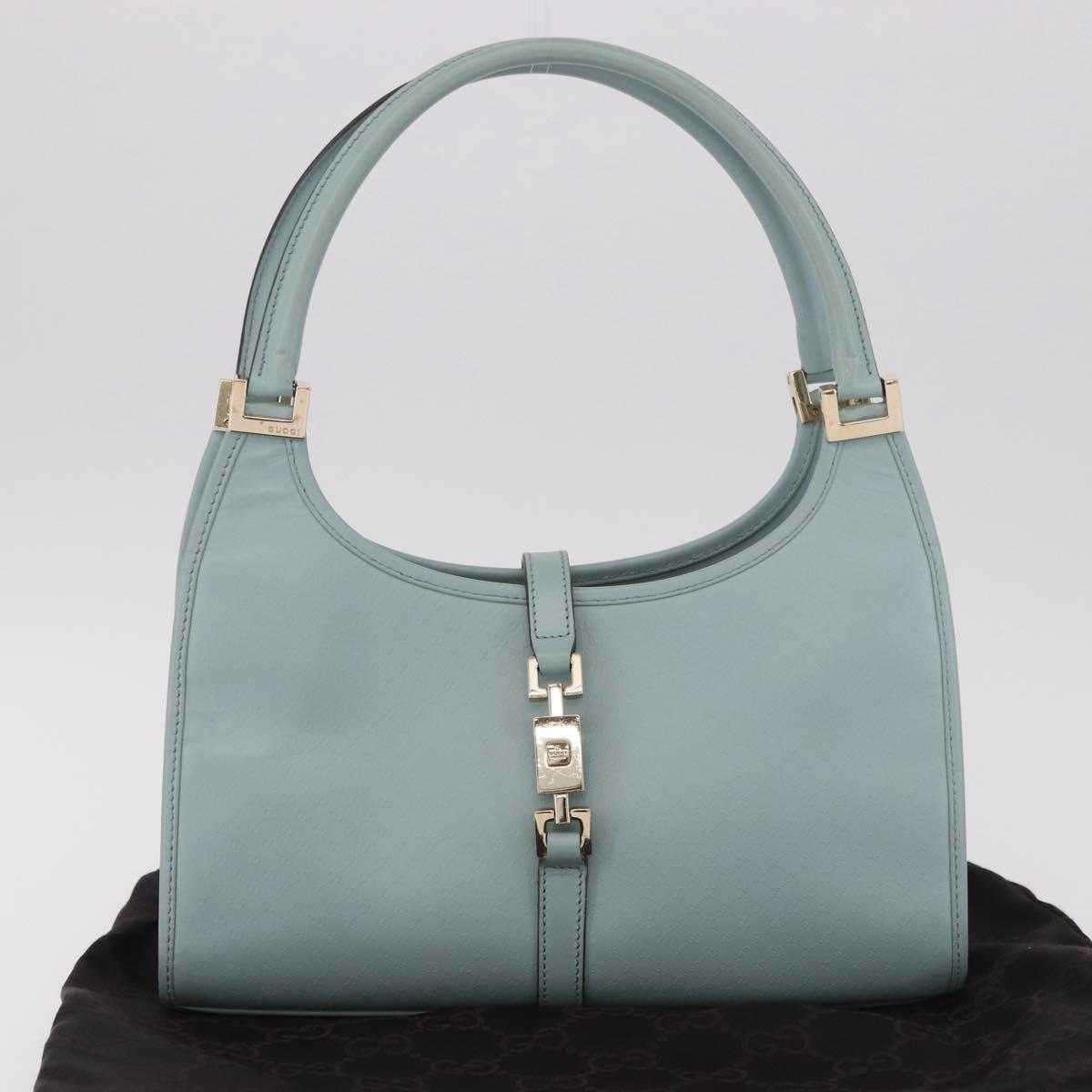GUCCI Micro Guccissima Jackie Bag Gold Light Blue 002 1068 2404 Auth 186130V