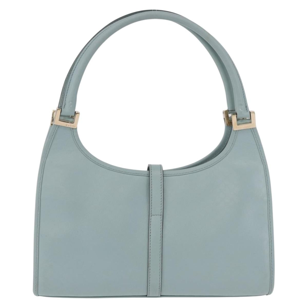 GUCCI Micro Guccissima Jackie Bag Gold Light Blue 002 1068 2404 Auth 186130V