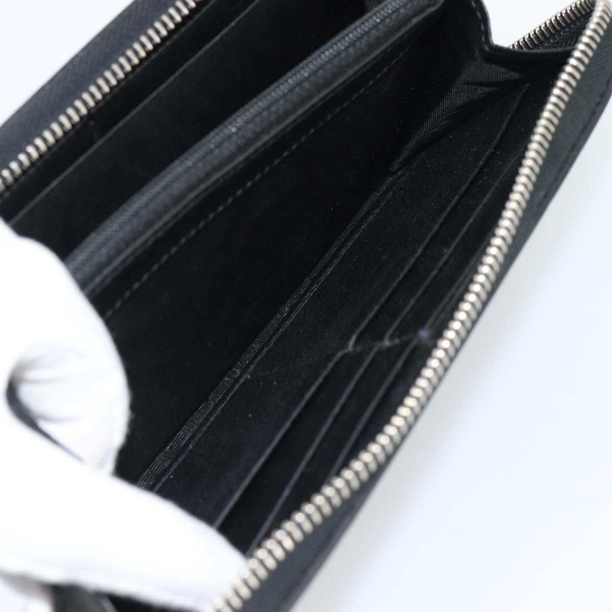 GUCCI Long Wallet Leather Black Silver 575988 Auth 186135M