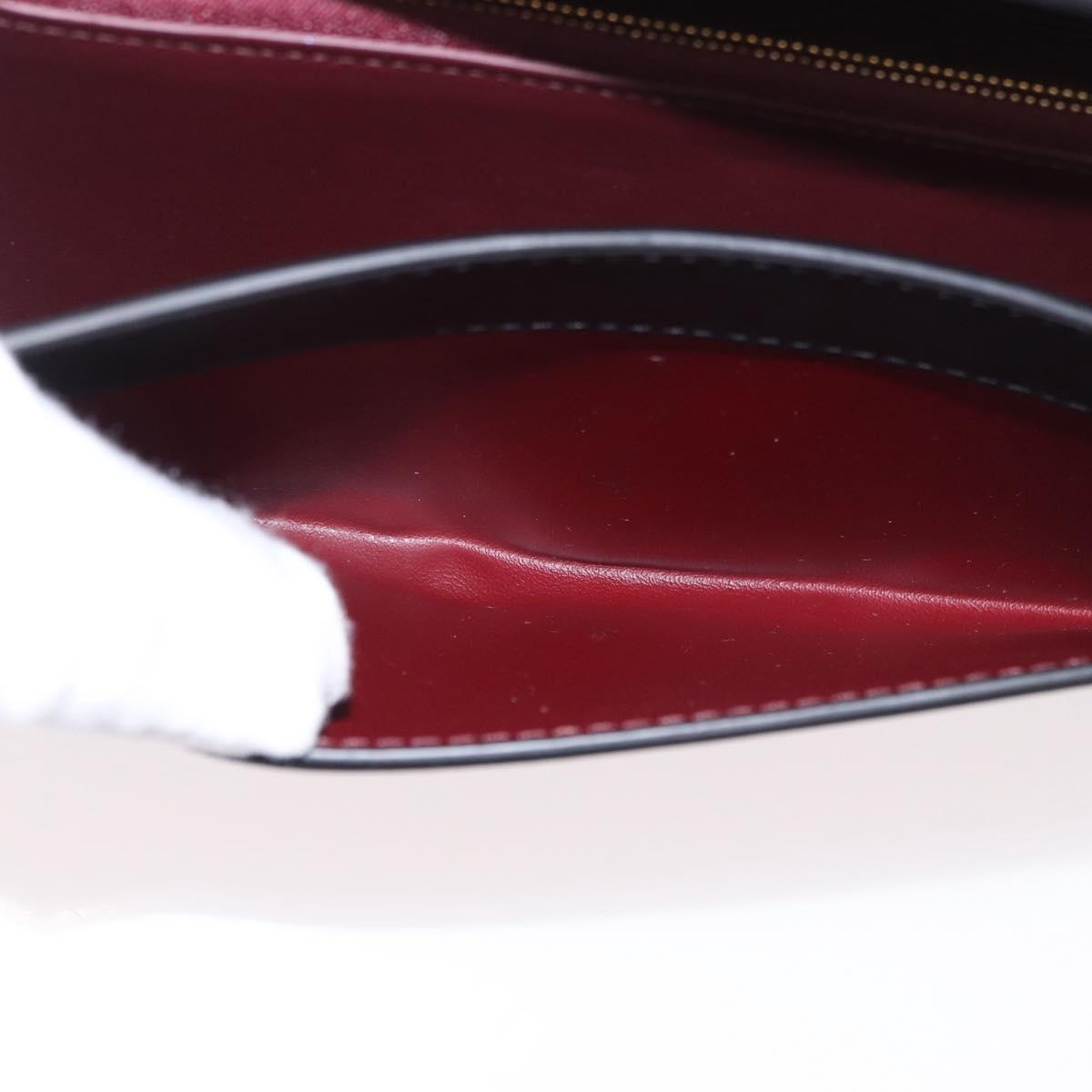 CARTIER Long Wallet Leather Black Gold Auth 186137V