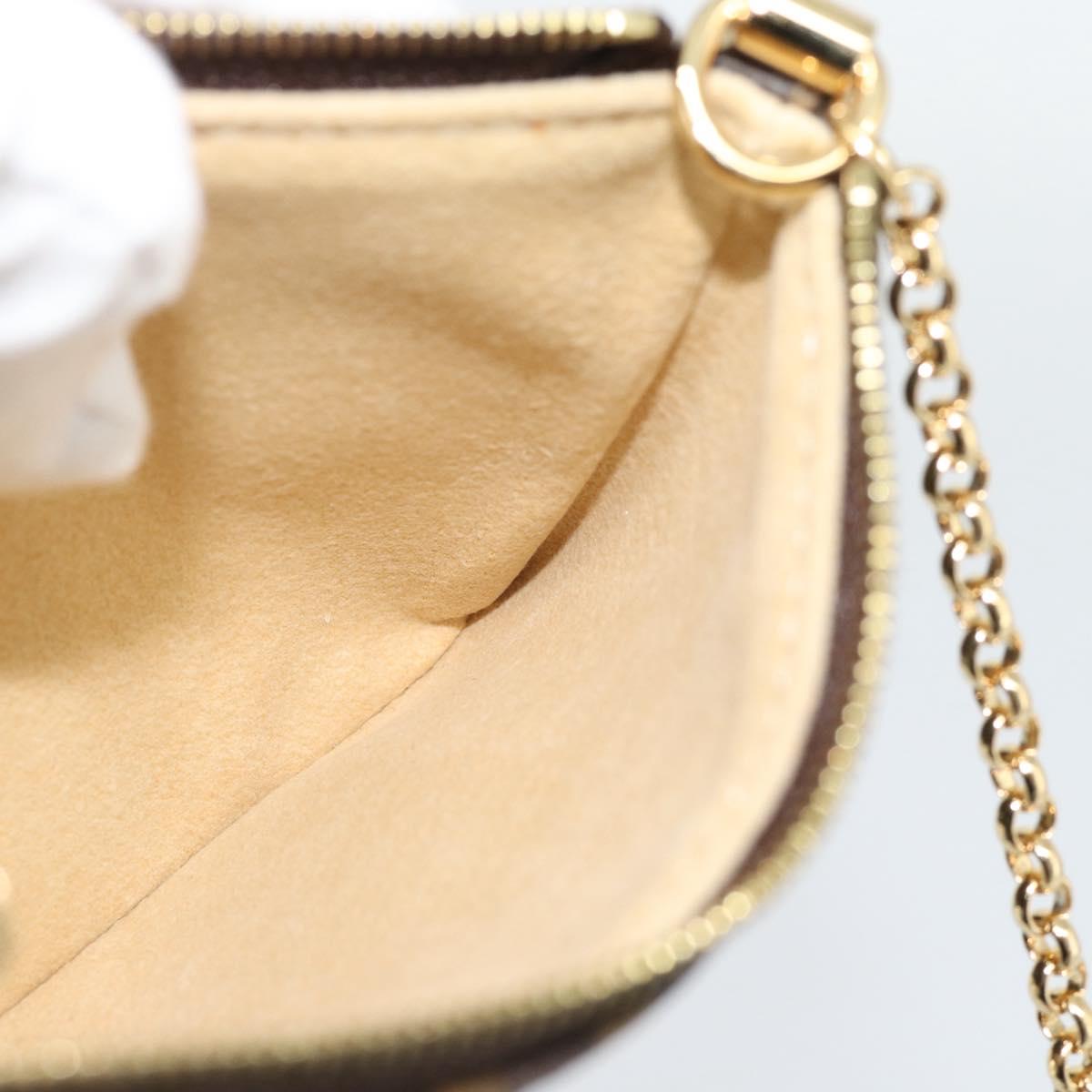 LOUIS VUITTON Monogram Chain Pochette Mila MM Pouch M60094 LV Auth 186142V