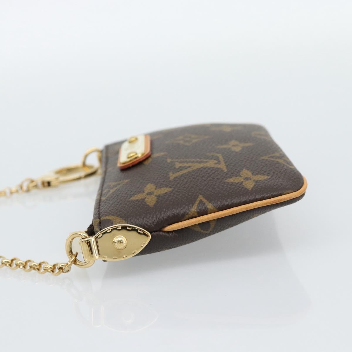 LOUIS VUITTON Monogram Chain Pochette Mila MM Pouch M60094 LV Auth 186142V