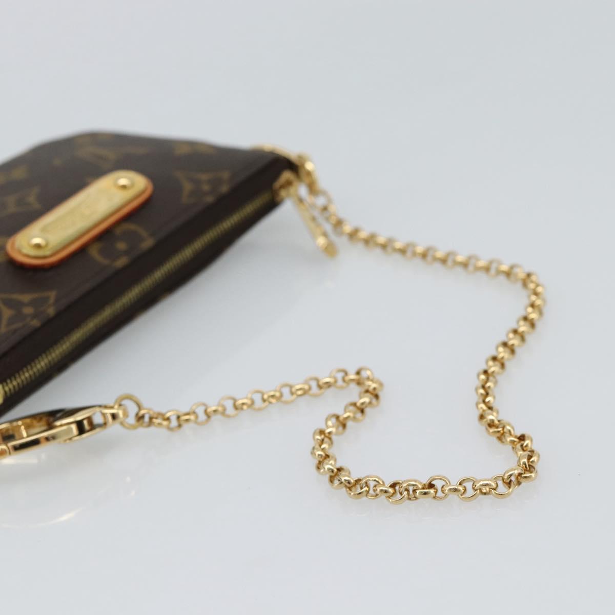 LOUIS VUITTON Monogram Chain Pochette Mila MM Pouch M60094 LV Auth 186142V