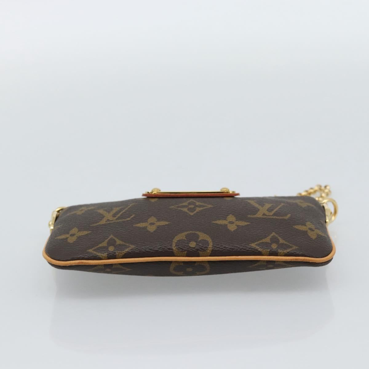 LOUIS VUITTON Monogram Chain Pochette Mila MM Pouch M60094 LV Auth 186142V