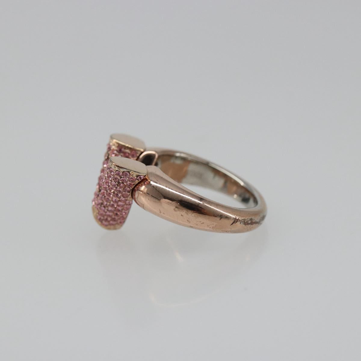 LOUIS VUITTON Essential V Strath Ring metal Pink gold M68194 LV Auth 186143A
