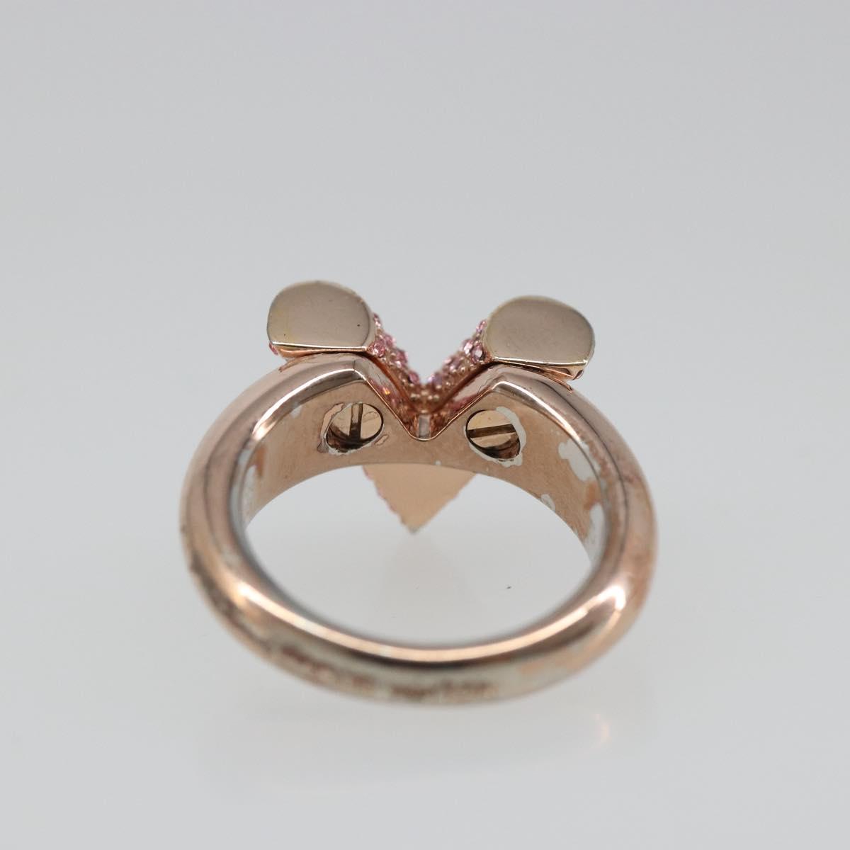 LOUIS VUITTON Essential V Strath Ring metal Pink gold M68194 LV Auth 186143A