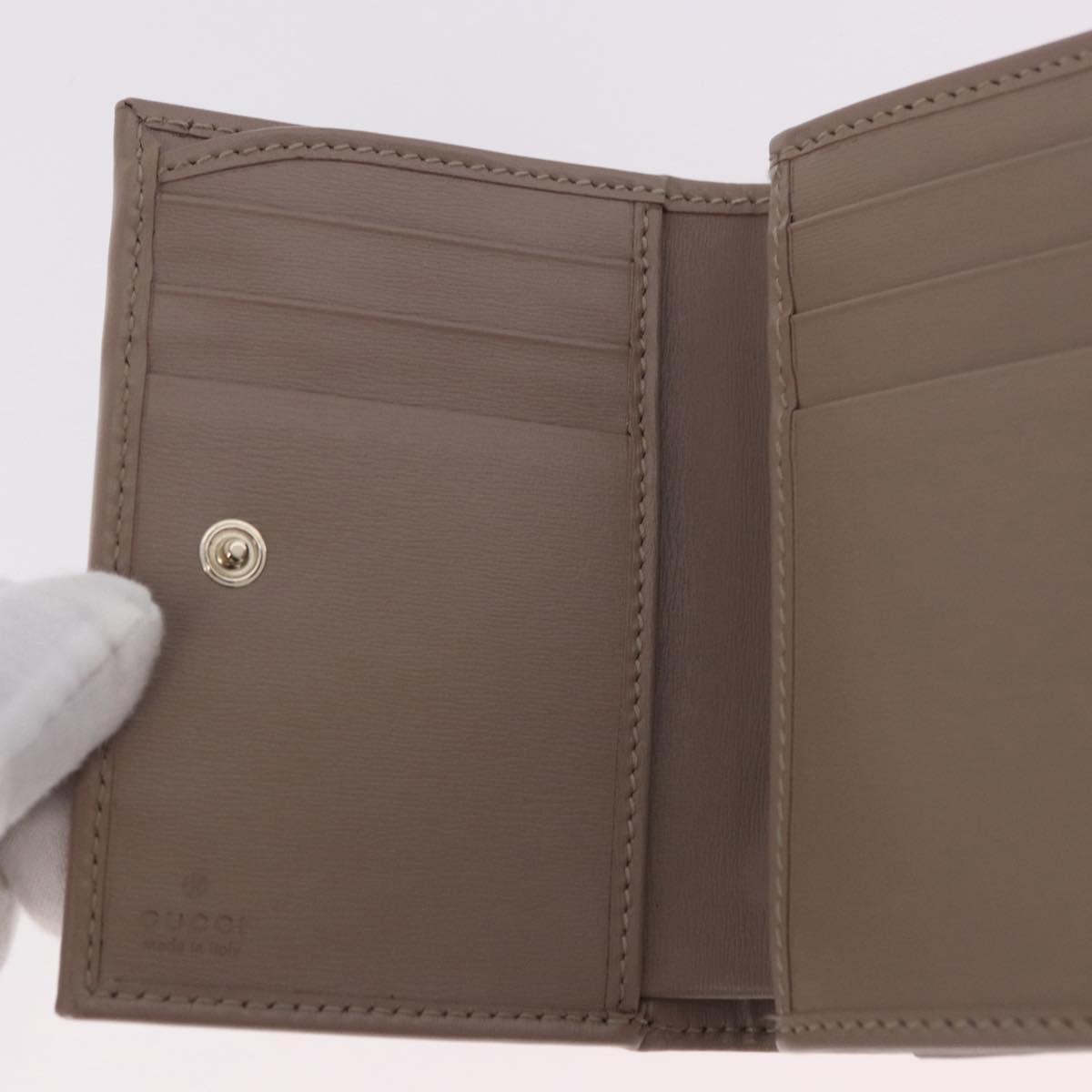 GUCCI GG Supreme Wallet PVC Beige Gold 795060 Auth 186154M