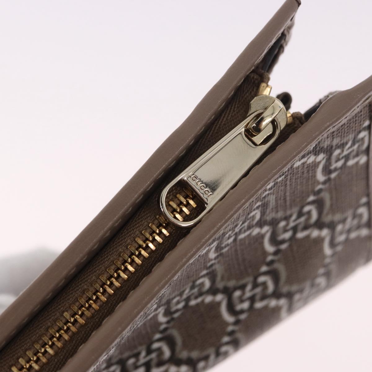 GUCCI GG Supreme Wallet PVC Beige Gold 795060 Auth 186154M