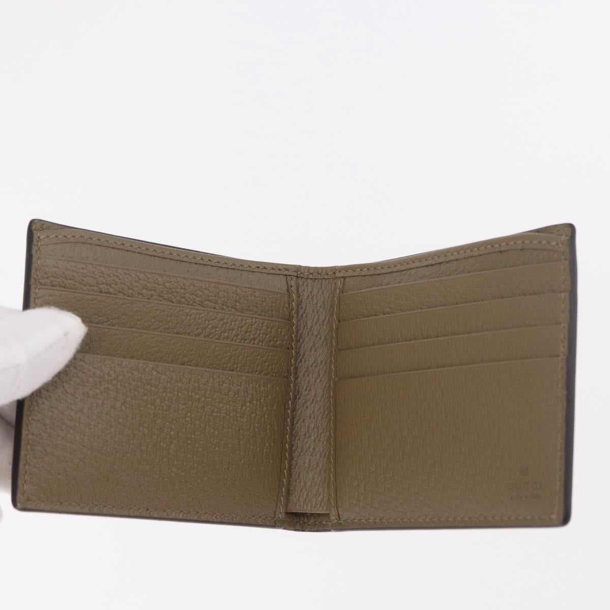 GUCCI GG Marmont Wallet Leather Beige Silver 428726 Auth 186156M