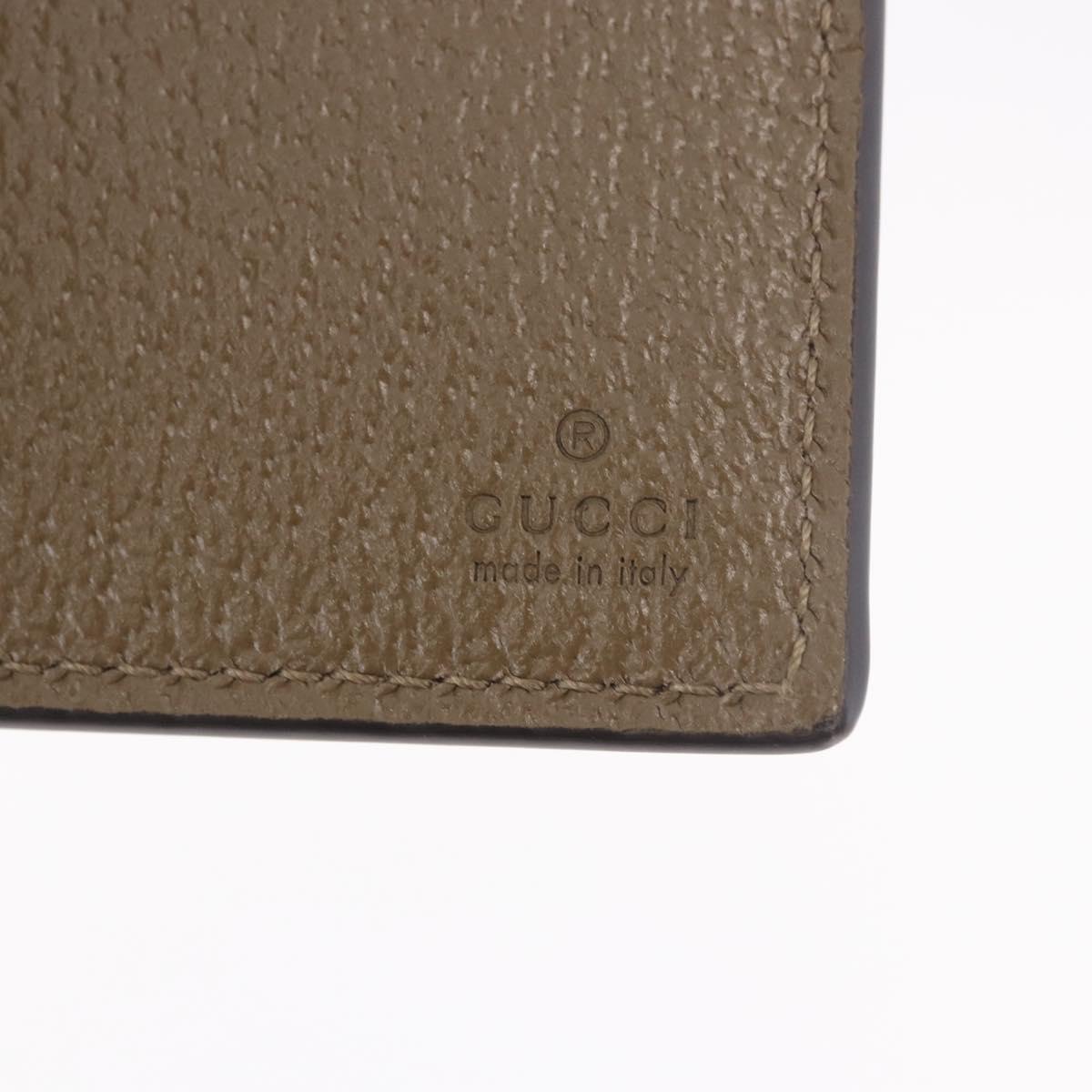 GUCCI GG Marmont Wallet Leather Beige Silver 428726 Auth 186156M