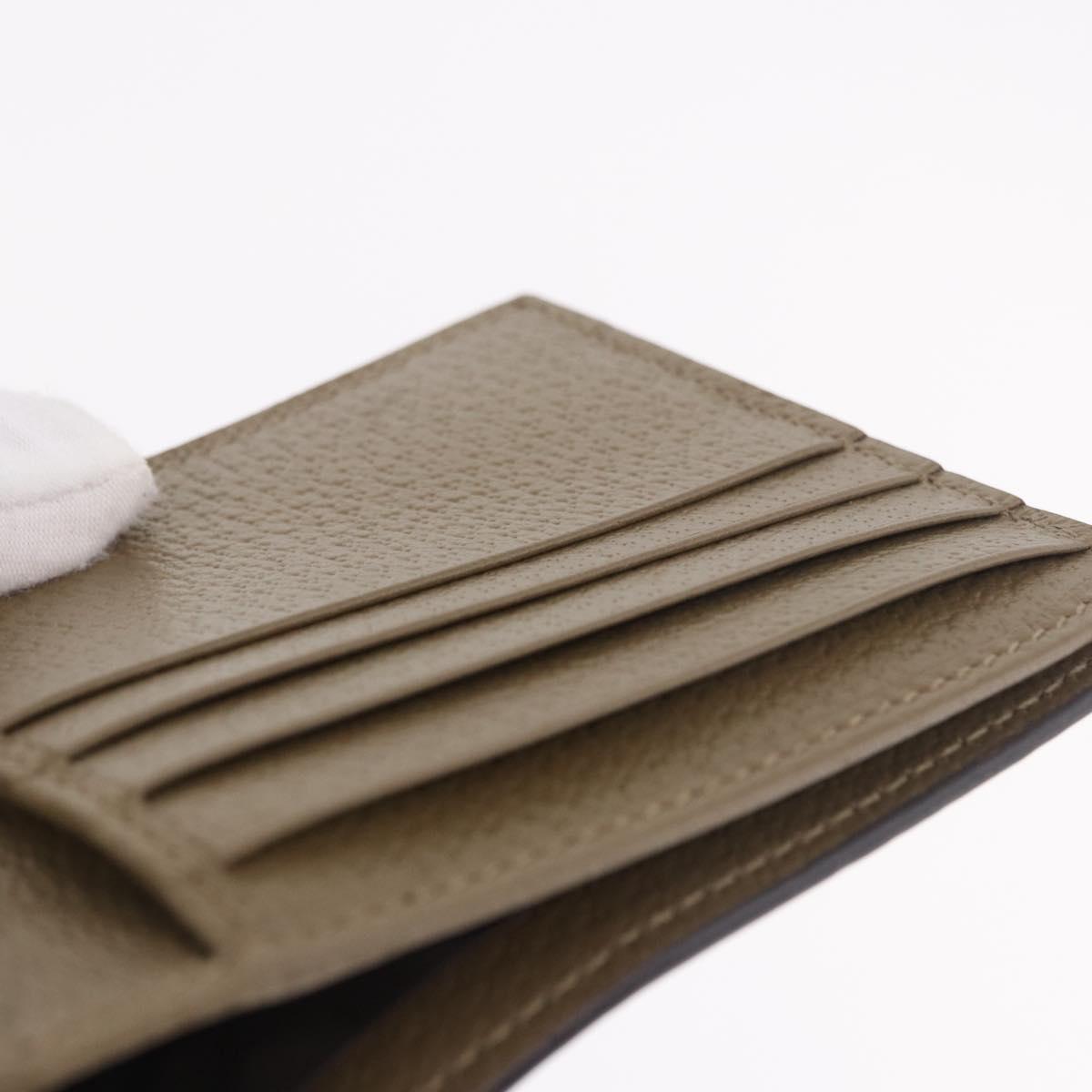 GUCCI GG Marmont Wallet Leather Beige Silver 428726 Auth 186156M